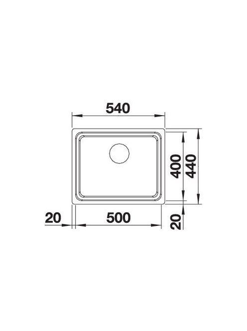 Blanco Etagon 500-U PD fehér mosogató 522231