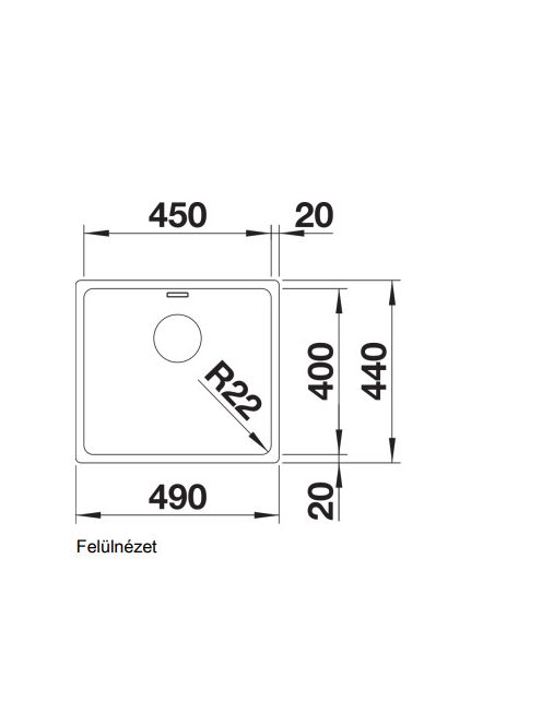 Blanco Andano 450-U rozsdamentes acél mosogató 522963