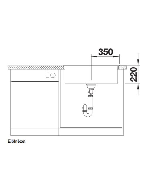 Blanco Pleon 8 egymedencés gránit mosogató 70x51 cm, tartufo 523050