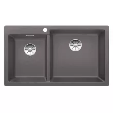   Blanco Pleon 9 két medencés gránit mosogató lefolyógarnitúrával 86x50 cm, jobbos / palaszürke 523058