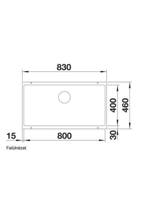 Blanco Subline 800-U egymedencés gránit mosogató 83x46 cm, antracit 523141