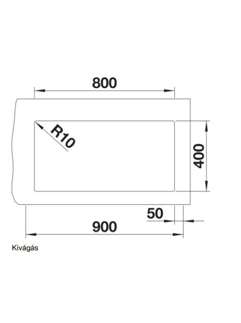 Blanco Subline 800-U egymedencés gránit mosogató 83x46 cm, antracit 523141