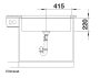 Blanco Subline 800-U egymedencés gránit mosogató 83x46 cm, antracit 523141