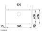 Blanco Subline 800-U egymedencés gránit mosogató 83x46 cm, fehér 523145