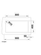 Blanco Subline 800-U egymedencés gránit mosogató 83x46 cm, tartufo 523148