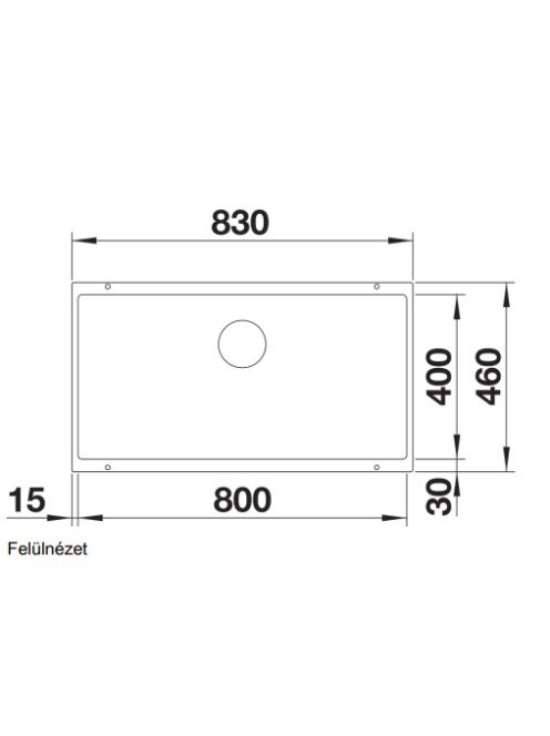Blanco Subline 800-U egymedencés gránit mosogató 83x46 cm, tartufo 523148