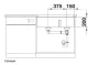 Blanco Subline 430/270-U kétmedencés gránit mosogató 75,5x46 cm balos / tartufo 523158