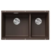   Blanco Subline 430/270-U kétmedencés gránit mosogató 75,5x46 cm balos / kávé 523160