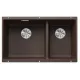 Blanco Subline 430/270-U kétmedencés gránit mosogató 75,5x46 cm balos / kávé 523160