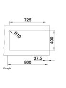 Blanco Subline 430/270-U kétmedencés gránit mosogató 75,5x46 cm balos / kávé 523160