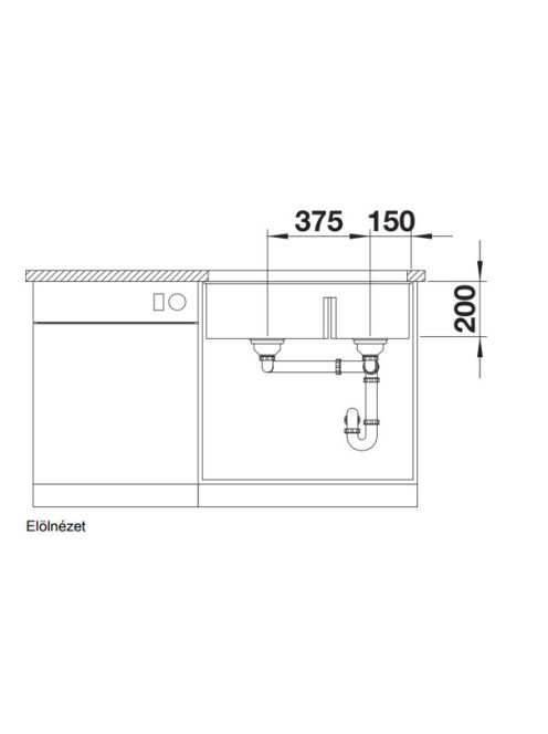 Blanco Subline 430/270-U kétmedencés gránit mosogató 75,5x46 cm balos / kávé 523160