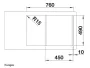 Blanco Axia III 45 S egymedencés gránit mosogató fa vágódeszkával 78x51 cm, antracit 523173