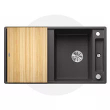   Blanco Axia III 5 S palaszürke Silgránit mosogató 91,5x51 cm excenterrel, fa vágódeszkával 523206