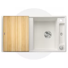   Blanco Axia III 5 S fehér Silgránit mosogató 91,5x51 cm excenterrel, fa vágódeszkával 523209
