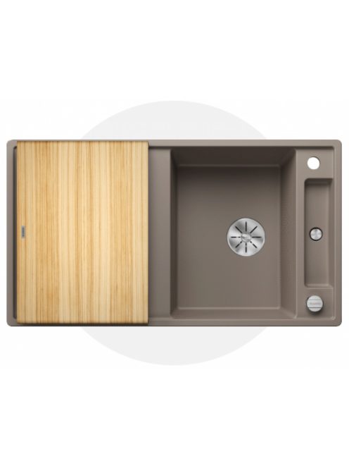Blanco Axia III 5 S tartufo Silgránit mosogató 91,5x51 cm excenterrel, fa vágódeszkával 523212
