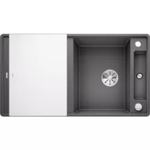   Blanco Axia III 5 S-F Silgránit mosogató excenterrel, üveg vágólappal, palaszürke 523232