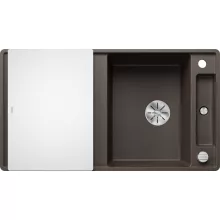   Blanco Axia III 5 S-F Silgránit mosogató excenterrel, üveg vágólappal, kávé 523236