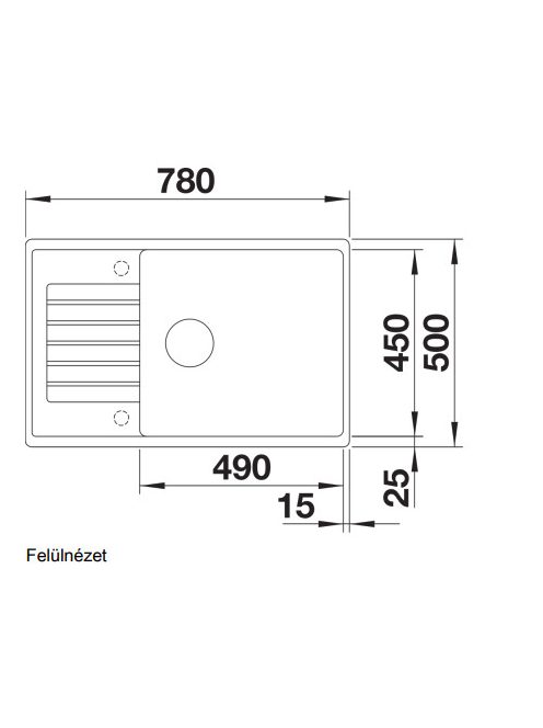 Blanco Zia XL 6 S Compact gránit mosogató csepegtetővel 78x50 cm, antracit 523273