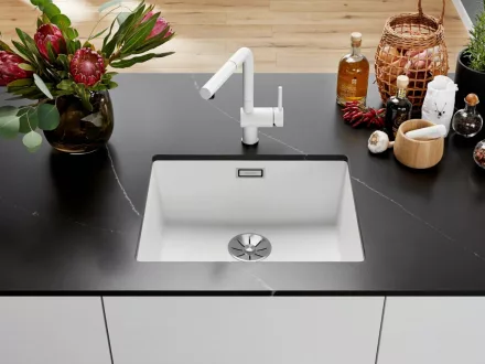 Blanco Subline 500-U egymedencés gránit mosogató 53x46 cm, fehér 523436