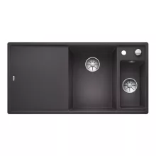   Blanco Axia III 6 S két medencés gránit mosogató 100x51 cm fa vágódeszkával, jobbos / palaszürke 523463