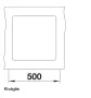 Blanco Subline 400-F gránit mosogató 42,7x42,7 cm lefolyóganitúrával, antracit 523475