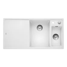   Blanco Axia III 6 S két medencés gránit mosogató 100x51 cm üveg vágódeszával, jobbos / fehér 523477