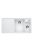 Blanco Axia III 6 S két medencés gránit mosogató 100x51 cm üveg vágódeszával, jobbos / fehér 523477