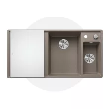   Blanco Axia III 6 S két medencés gránit mosogató 100x51 cm üveg vágódeszával, jobbos / tartufo 523480