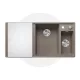 Blanco Axia III 6 S két medencés gránit mosogató 100x51 cm üveg vágódeszával, jobbos / tartufo 523480