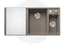 Blanco Axia III 6 S két medencés gránit mosogató 100x51 cm üveg vágódeszával, jobbos / tartufo 523480