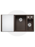 Blanco Axia III 6 S két medencés gránit mosogató 100x51 cm üveg vágódeszával, jobbos / kávé 523482