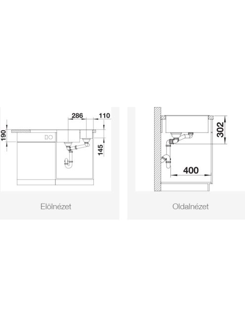 Blanco Axia III 6 S két medencés gránit mosogató 100x51 cm üveg vágódeszával, jobbos / kávé 523482