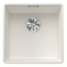   Blanco Subline 400-F gránit mosogató 42,7x42,7 cm lefolyóganitúrával, fehér 523497