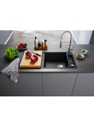 Blanco Axia III XL 6 S Silgránit mosogató excenterrel, fa vágódeszka, alumetál 523502