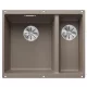 Blanco Subline 340/160-U két medencés gránit mosogató 55,5x46 cm, balos / tartufo 523556