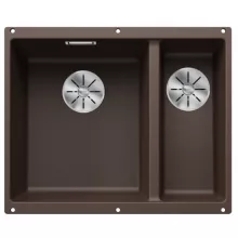   Blanco Subline 340/160-U két medencés gránit mosogató 55,5x46 cm, balos / kávé 523557