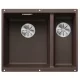 Blanco Subline 340/160-U két medencés gránit mosogató 55,5x46 cm, balos / kávé 523557