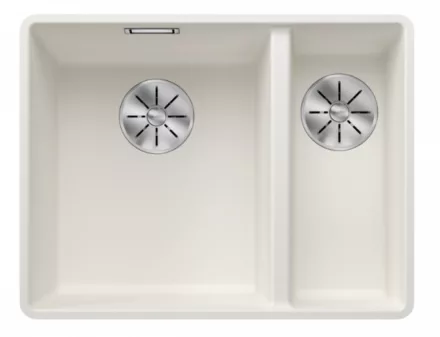 Blanco Subline 340/160-F két medencés gránit mosogató kiegészítőkkel, balos / fehér 523571