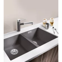   Blanco Subline 350/350-U két medencés gránit mosogató kiegészítőkkel, palaszürke 523575