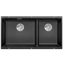   Blanco Subline 480/320-U két medencés gránit mosogató 85,5x46 cm kiegészítőkkel, antracit 523584