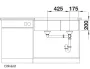 Blanco Subline 480/320-U két medencés gránit mosogató 85,5x46 cm kiegészítőkkel, palaszürke 523585