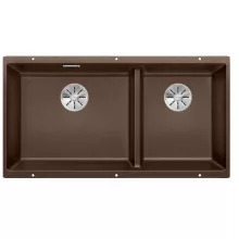   Blanco Subline 480/320-U két medencés gránit mosogató 85,5x46 cm kiegészítőkkel, kávé 523593
