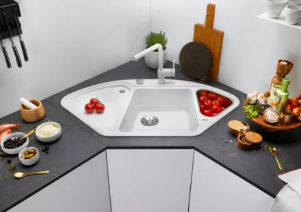 Blanco Blancodelta II SILGRANIT gránit mosogató csepegtetővel 106x58 cm fehér 523660