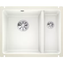   Blanco Subline 350/150-U két medencés 56,7x45,6 cm kerámia mosogató, fényes fehér 523741