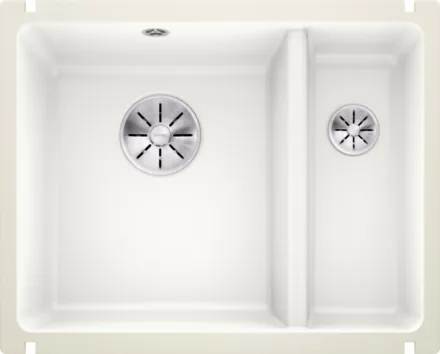 Blanco Subline 350/150-U két medencés 56,7x45,6 cm kerámia mosogató, fényes fehér 523741