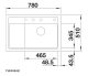 Blanco Zenar XL 6 S Compact gránit mosogató 78x51 csepegtetővel, jobbos / kávé 523784