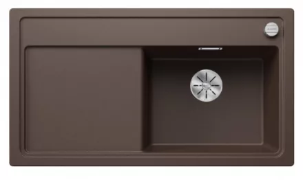 Blanco Zenar 5 S-F egymedencés gránit mosogató csepegtetővel 90x50 cm, jobbos / kávé 523878