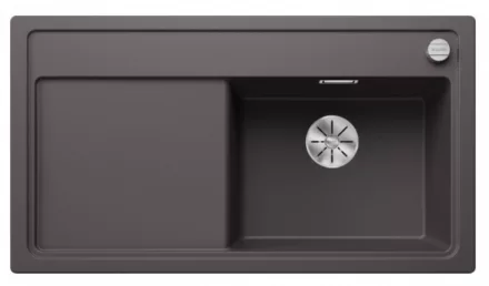 Blanco Zenar 5 S egy medencés gránit mosogató csepegtető felülettel 91,5x51 cm, jobbos / palaszürke 523935