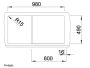 Blanco Zenar XL 6 S egymedencés gránit mosogató csepegtetővel 100x51 cm, balos / tartufo 524007