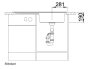 Blanco Zenar XL 6 S egymedencés gránit mosogató csepegtetővel 100x51 cm, balos / tartufo 524007